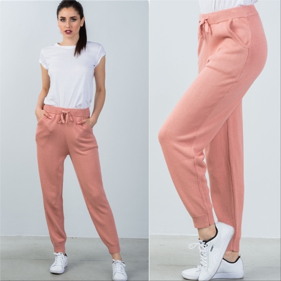 BLUSH KNIT JOGGERS - Picture 2 of 3